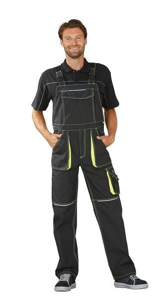Planam Basalt Neon Latzhose, anthrazit/gelb, Größe 60, 6230060