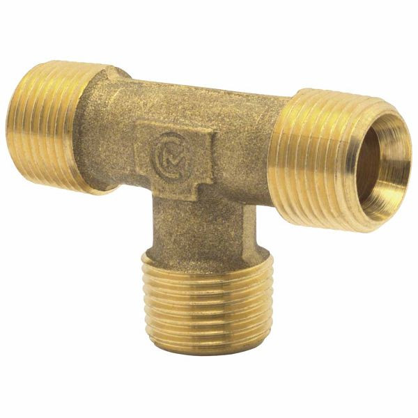 ELMAG T-Stück, Außengewinde 1/4', Messing, 46222, 9004853462221