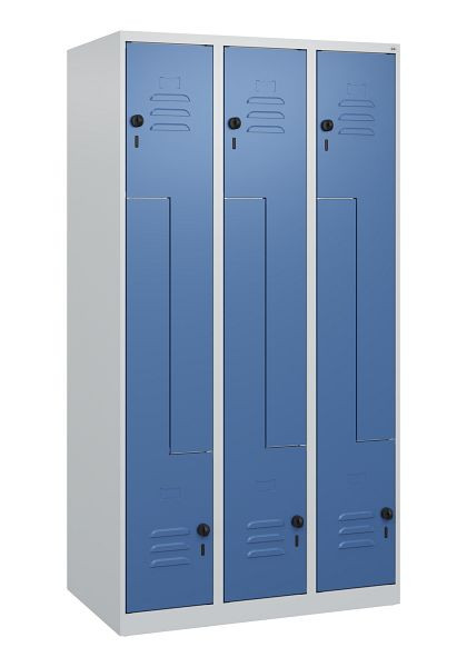 C+P Z-Spind Classic PLUS, 6 Abteile, 1700x900x500mm, 7035/5023, Drehriegel, 0800037-306 S10006