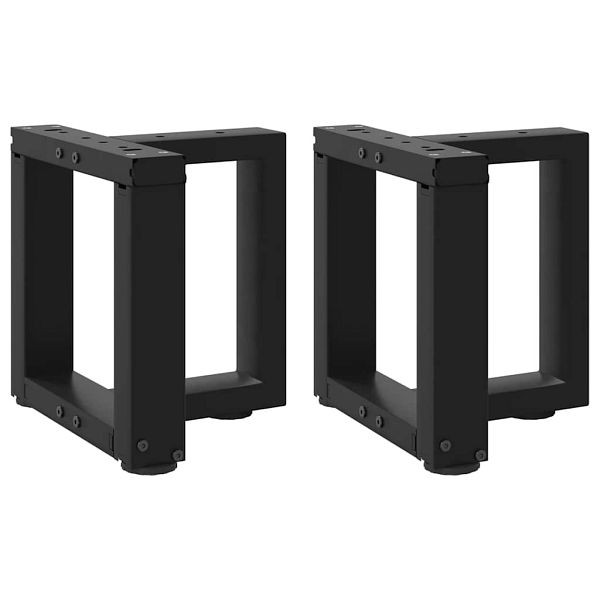 vidaXL Couchtischbeine T-Form 2 Stk. Schwarz 30x25x(30-31) cm Stahl, 4013000