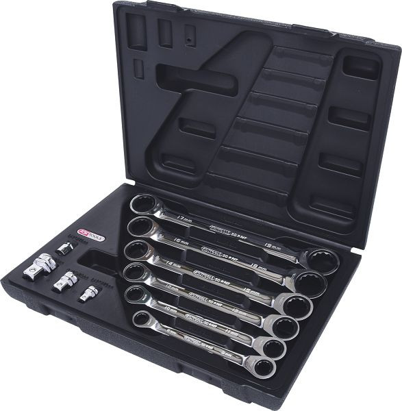 KS Tools GEARplus Doppel-Ratschenringschlüssel-Satz, 10-teilig 8-19mm, 503.4560