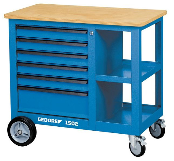 GEDORE Rollwerkbank mit Schraubstock 409, 870 x 950 x 550 mm, 6620620