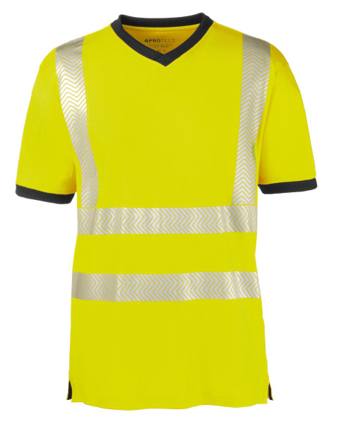 4PROTECT Warnschutz T-Shirt MIAMI, leuchtgelb/grau, Größe: XS, VE: 10 Stück, 3431-XS