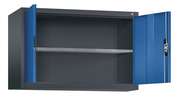 C+P Aufsatzschrank Acurado, H790xB1200xT400mm, Farbe: Schwarzgrau / Enzianblau, Muldengriff, 9465-009 S10075