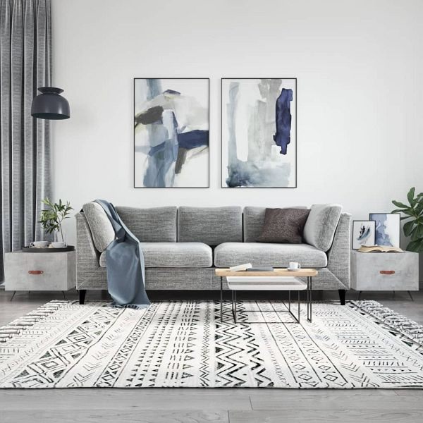 vidaXL Couchtische 2 Stück Betongrau 50x50x40 cm Holzwerkstoff, 829341