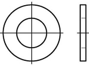 Scheiben DIN 126 Stahl 22 VE=S (250 Stück)