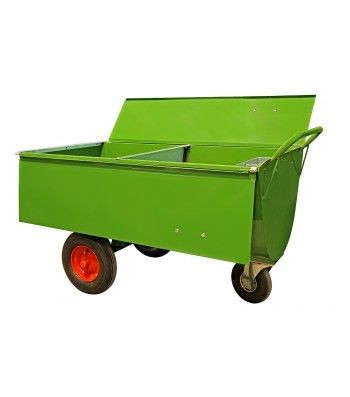 Growi Futterwagen 600 LS mit 2xTrennwand, Deckel und Mineralbehälter, 10128610