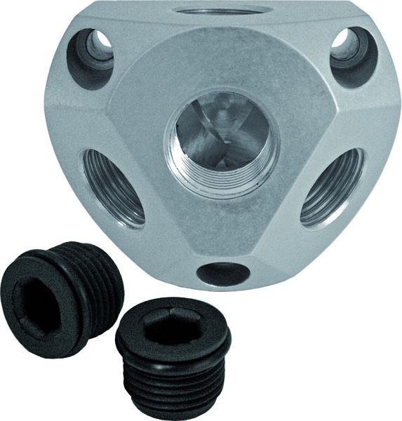 AEROTEC Luftverteilerdose Alu 1" Druckluftverteiler, 25603451