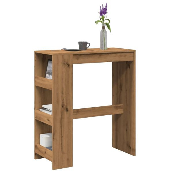 vidaXL Bartisch mit Regal Artisan-Eiche 90x40x103,5 cm Holzwerkstoff, 854381