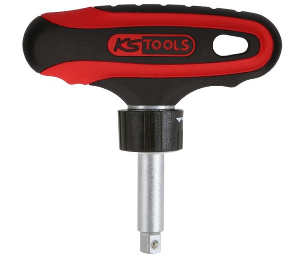 KS Tools 1/4" ERGOTORQUEmax T-Griff-Knarre, 45 Zahn, 151.1109