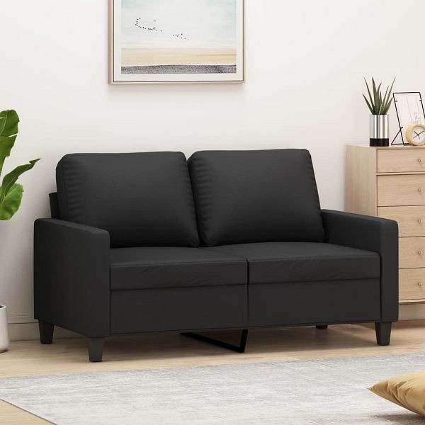 vidaXL 2-Sitzer-Sofa Schwarz 120 cm Kunstleder, 359132, 8721012138582