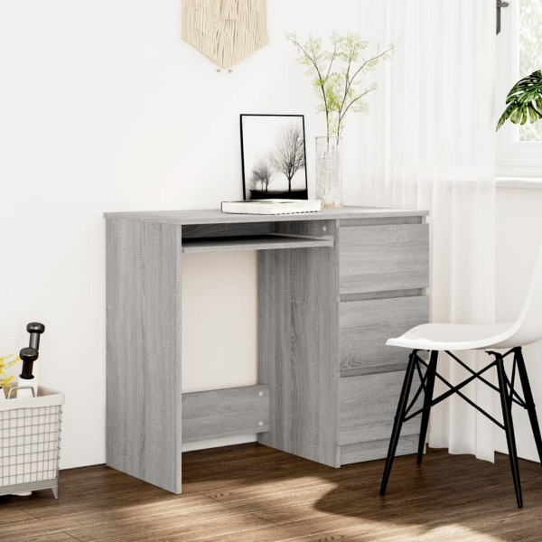 vidaXL Schreibtisch Grau Sonoma 90x45x76 cm Holzwerkstoff, 815508