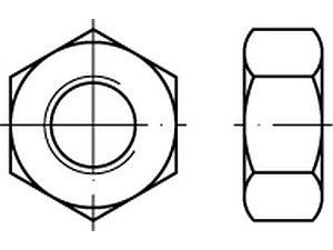 Sechskantmuttern DIN 934 8 M 24 x 1,5 galvanisch verzinkt VE=S (50 Stück)