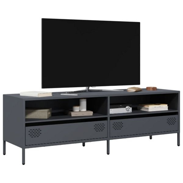 vidaXL TV-Schrank Anthrazit 135x39x43,5 cm Kaltgewalzter Stahl, 851336