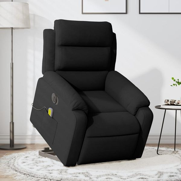 vidaXL Massagesessel mit Aufstehhilfe Elektrisch Schwarz Samt, 3205131