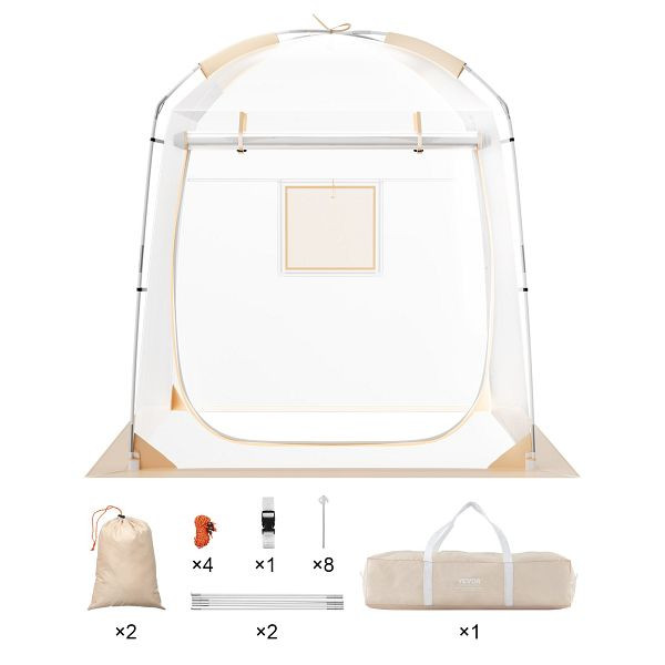 VEVOR Transparentes Zelt Wurfzelt Campingzelt Bubble 12-15 Personen 4,5x4,5x2,4m, BWZPXXZTMFX7NR4TJV0