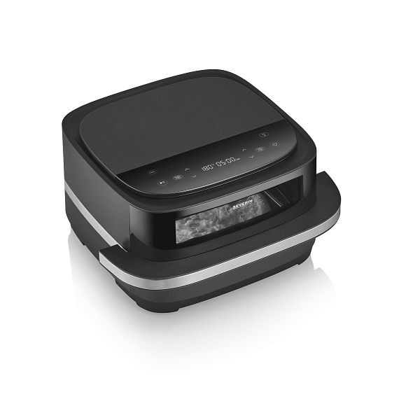 SEVERIN Pizza-Fritteuse FryLight "Pizza & More", schwarz/silber, FR 2464, 4008146046650