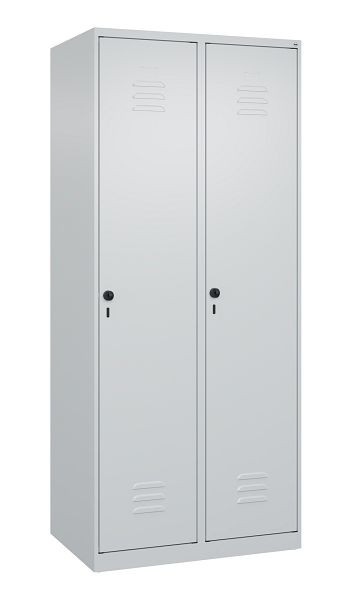 C+P Mehrzweckschrank Classic PLUS, Wäsche-Spind, 2 Abteile, 1850x800x500mm, 7035/7035, Drehriegel, Türen rechts angeschlagen, 080000-22B S10008