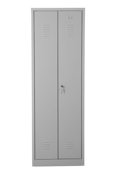 Gürkan Putzmittelschrank, 50 x 60 x 180 cm, Lichtgrau, EU Zylinderschloss, links 5 Fächer, CLC/FD.1860, 104407