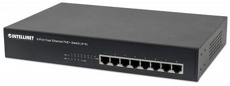INTELLINET 8-Port Fast Ethernet PoE+ Switch, 561075