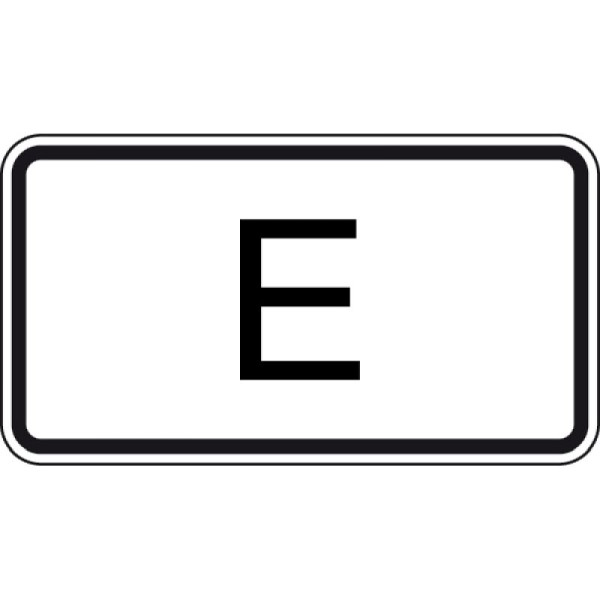 Stein HGS Tunnelkategorie 'E' gemäß ADR-Übereinkommen, Nr. 1014-53, 412x750mm /RA2/Flachform 2mm, 1014-53-321