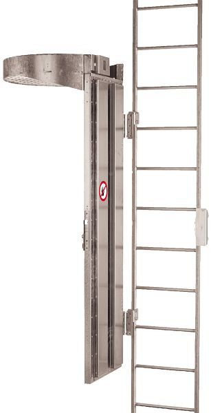 HYMER Aufstiegssperre mit Deckel, abschließbar, Stahl verzinkt, Scharnieranbindung links, 0055594