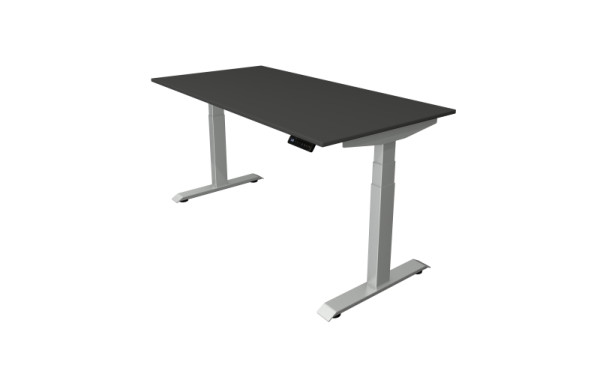 Kerkmann Sitz-Stehtisch B 1600 x T 800 mm, elektrisch höhenverstellbar von 640-1290 mm, anthrazit, (Montage), 10040613-1