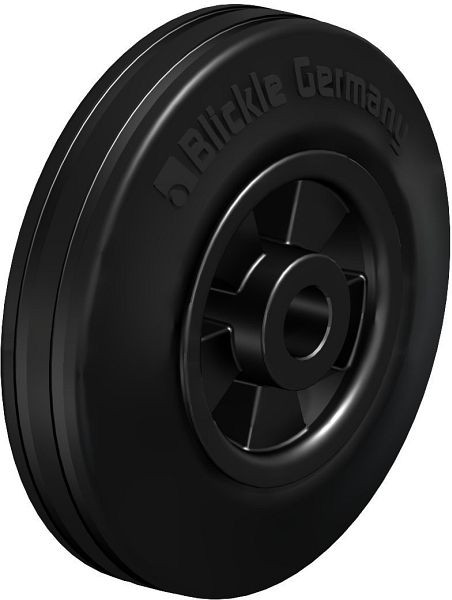 Blickle VPP 125/15R Rad aus Vollgummi, Schwarz, 33027