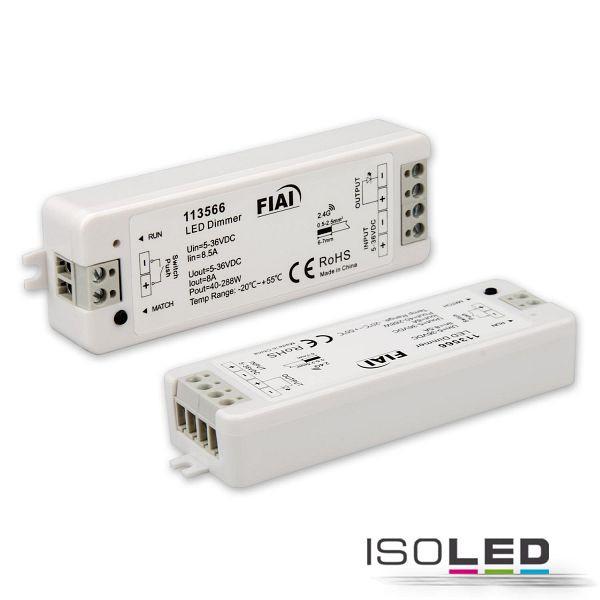 ISOLED Sys-Pro Push/Funk Mesh PWM-Dimmer, 1 Kanal, 5-36V DC 8A, 113566