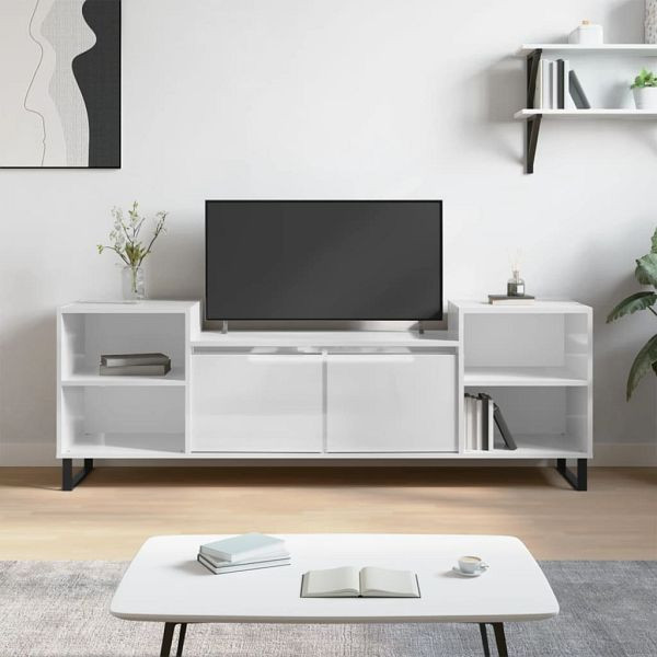 vidaXL TV-Schrank Hochglanz-Weiß 160x35x55 cm Holzwerkstoff, 831350