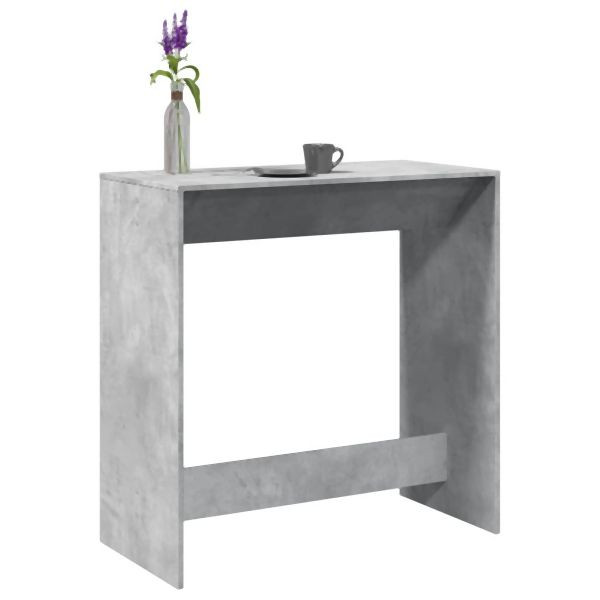 vidaXL Bartisch Betongrau 102x50x103,5 cm Holzwerkstoff, 854430