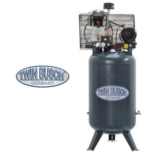 Twin Busch Druckluftkompressor stehend - 270 L - Grey, TWKS-270-11/2