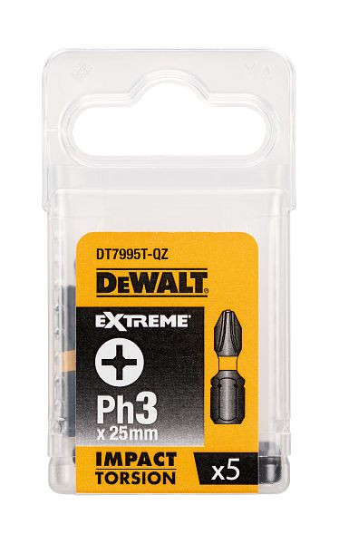 DeWalt Torsion Bit schlagfest Ph3 25mm, VE: 5 Stück, DT7995T-QZ