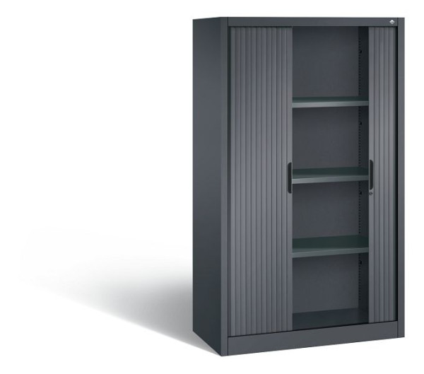 C+P Rollladenschrank Omnispace, H1660xB1000xT420mm, Farbe: Schwarzgrau, Griffmulde, 4 OH, 3212-00 S10037