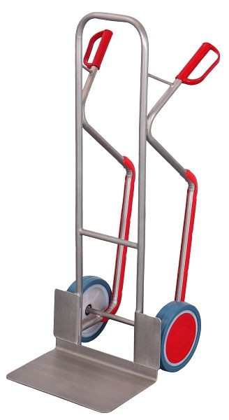 VARIOfit Edelstahlrohrkarre mit großer Schaufel, Vollgummibereifung, es-710.202