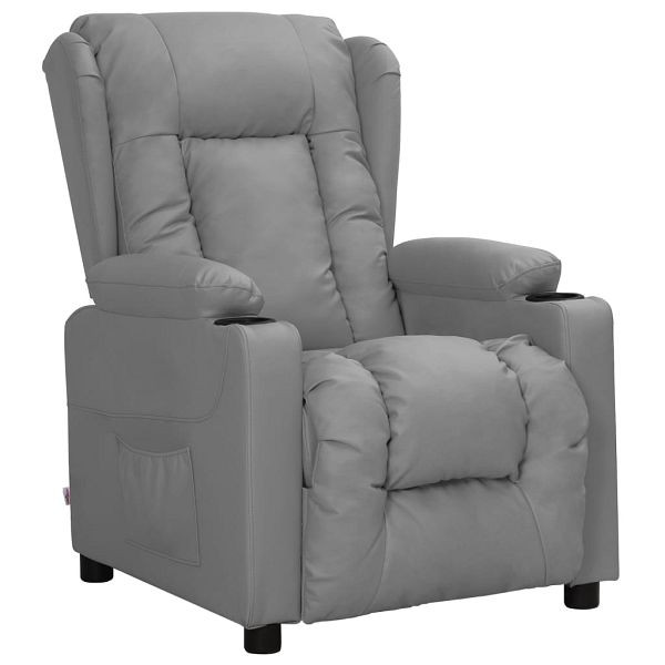 vidaXL Relaxsessel Grau Kunstleder, 339072, 8720286680278