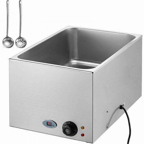 VEVOR Speisenwärmer Chafing Dish Gastronormbehälter 18L 1200W Buffet Edelstahl, SYSPBWQWPYXS2CDN4V2