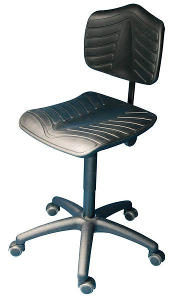 Bedrunka+Hirth Supersofter Arbeitsstuhl mit Bodengleiter, Sitzhöhe 440 - 630 mm, Sitzfläche: PU schwarz, 05.7540.01