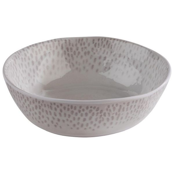 APS Schale "FOOTMARK", Ø 18 cm, Höhe 5,5 cm, 0,6 Liter, Melamin, Dekor, weiß-grau, 85321