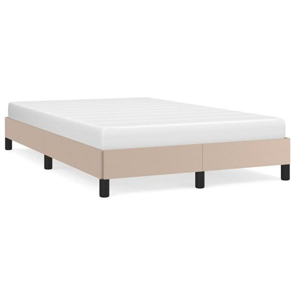 vidaXL Bettgestell Cappuccino-Braun 120x190 cm Kunstleder, 379501