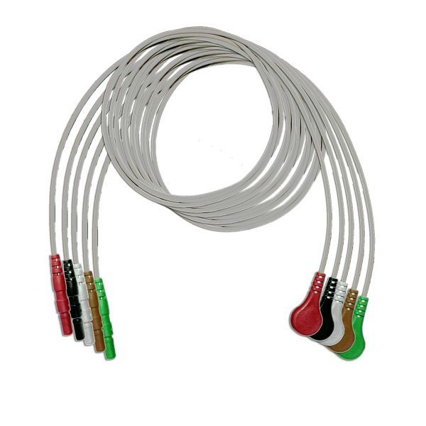 Golmed 5-adrige LZ-EKG-Adapterleitung mit Druckknopf, 60 cm, 1-6-S1,5