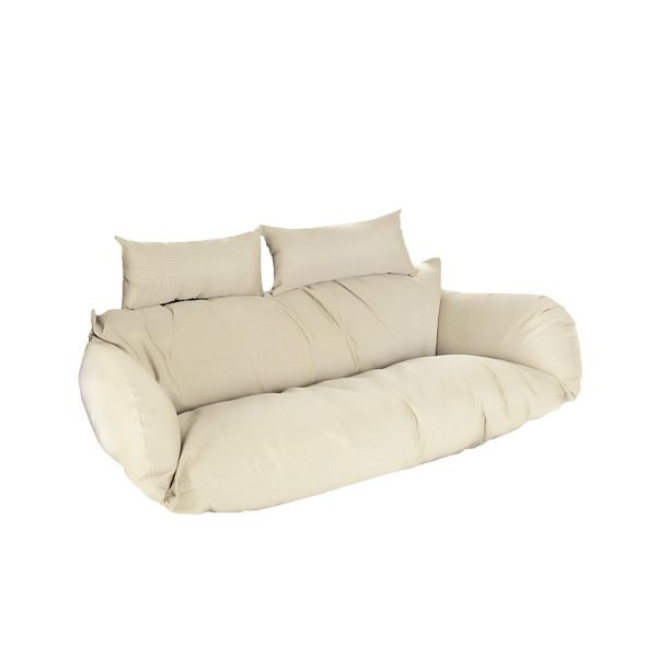 HOME DELUXE Polyrattan Hängesessel Kissen TWIN - Creme, 58745