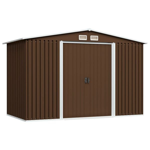 vidaXL Geräteschuppen Braun 257x205x178 cm Stahl, 47031