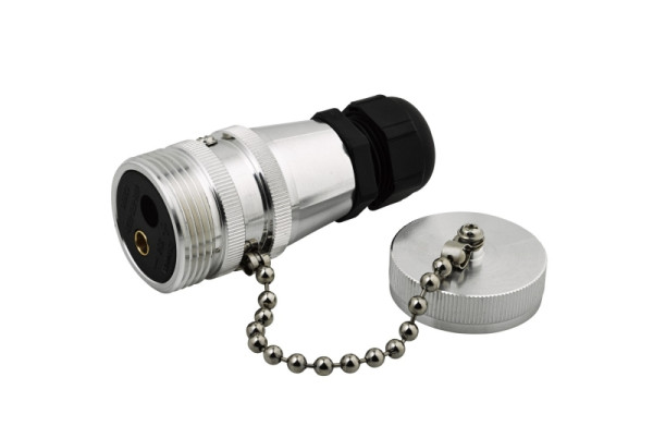 HELLA Steckdose, 2-polig, Stecker: Schraubkontakt, Länge: 95mm, Aluminium, silber, DIN/ISO: 14690, 8JB 002 281-011