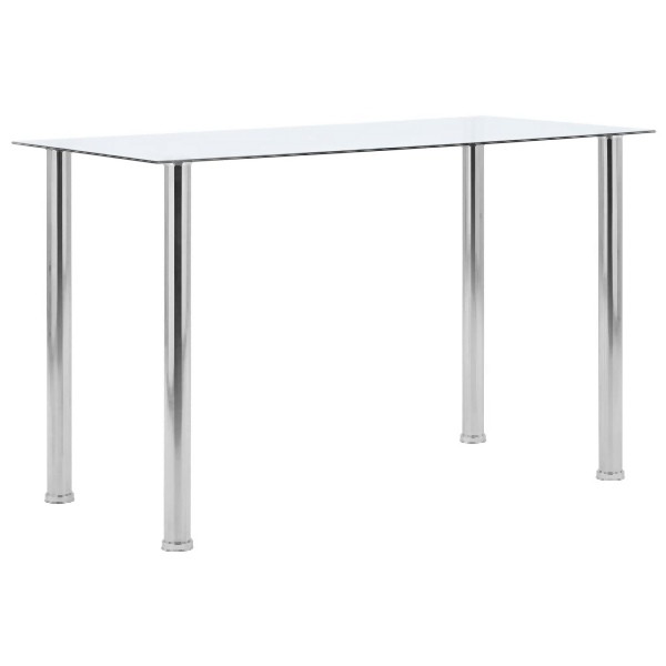 vidaXL Esstisch Transparent 120 x 60 x 75 cm Hartglas, 281850