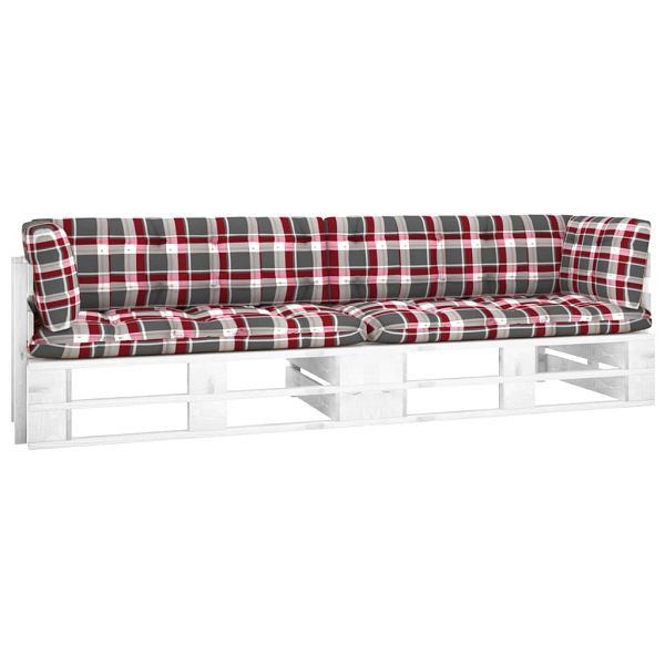 vidaXL 2-Sitzer-Palettensofa Weiß Imprägniertes Kiefernholz, 3066649
