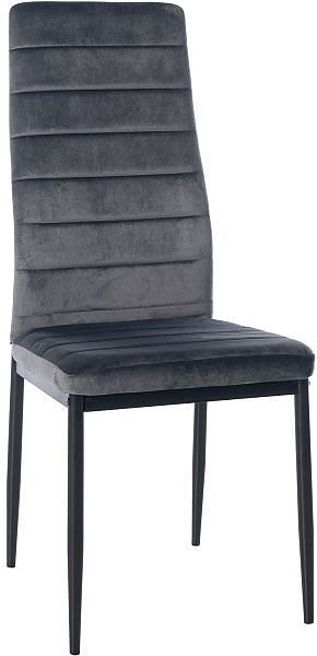 CLP Esszimmerstuhl Mayfair Samt, grau, 322203, 4251756490645