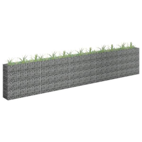 vidaXL Gabionen-Hochbeet Verzinkter Stahl 450×30×90 cm, 145647