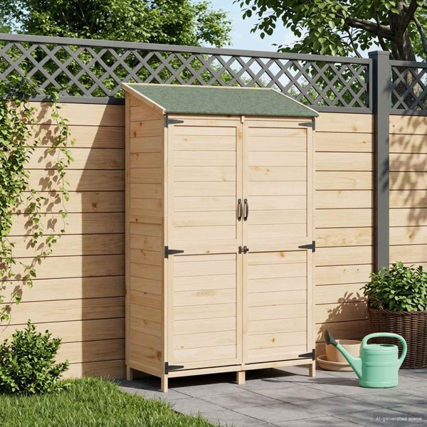 vidaXL Garten Shed Natur 106,5 x 56 x 176 cm Holzwerkstoff, 42033448