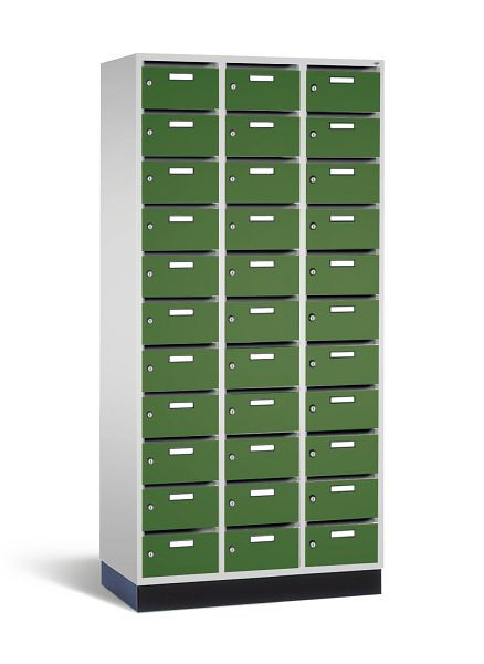 C+P Verteilerschrank Intro, H1950xB920xT490mm, Farbe: Lichtgrau / Resedagrün, 8170-311 S10023